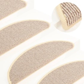 Stair tread mats 15 pcs white and brown 65x21x4 cm by , Stair mats - Ref: Foro24-149860, Price: 58,16 €, Discount: %