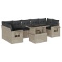 Garden sofa set 8 pcs. and cushions synthetic rattan gray by , Garden sets - Ref: Foro24-3267782, Price: 633,37 €, Discount: %