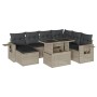 Garden sofa set 8 pcs. and cushions synthetic rattan gray by , Garden sets - Ref: Foro24-3268072, Price: 596,74 €, Discount: %