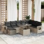 Set muebles jardín 9 pzas y cojines ratán sintético gris claro de , Conjuntos de jardín - Ref: Foro24-3268102, Precio: 678,31...