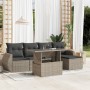 Gartensofa 6-teilig und Kissen synthetisches Rattan grau von , Gartensets - Ref: Foro24-3268502, Preis: 473,99 €, Rabatt: %