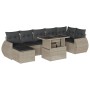 Set de sofás de jardín 8 pzas y cojines ratán sintético gris de , Conjuntos de jardín - Ref: Foro24-3268692, Precio: 628,15 €...