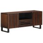 Mueble de TV madera maciza mango marrón 100x34x46 cm de , Almacenamiento para CD y DVD - Ref: Foro24-377506, Precio: 136,06 €...