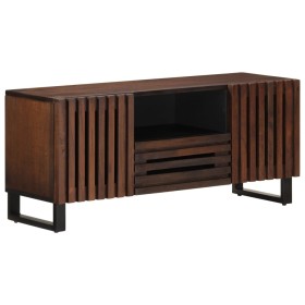 Mueble de TV madera maciza mango marrón 100x34x46 cm de , Almacenamiento para CD y DVD - Ref: Foro24-377506, Precio: 136,19 €...