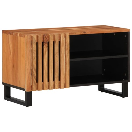 Solid acacia wood TV stand 80x34x46 cm by , CD and DVD storage - Ref: Foro24-377510, Price: 94,42 €, Discount: %