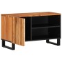 Mueble de TV madera maciza de acacia 80x34x46 cm de , Almacenamiento para CD y DVD - Ref: Foro24-377510, Precio: 94,42 €, Des...