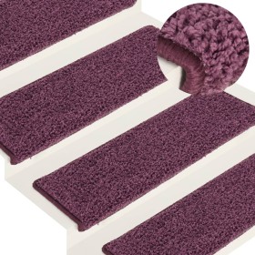 Stair tread mats 15 pcs dark purple 65x21x4cm by , Stair mats - Ref: Foro24-326205, Price: 68,11 €, Discount: %