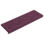 Alfombras de peldaños de escalera 15uds morado oscuro 65x21x4cm de , Alfombrillas para escalones - Ref: Foro24-326205, Precio...