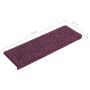 Alfombras de peldaños de escalera 15uds morado oscuro 65x21x4cm de , Alfombrillas para escalones - Ref: Foro24-326205, Precio...