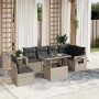 Gartensofa-Set 7-teilig mit Kissen hellgrau PE Rattan von , Gartensets - Ref: Foro24-3267942, Preis: 547,33 €, Rabatt: %