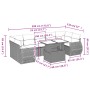 Gartensofa 8-teilig und Kissen synthetisches Rattan grau von , Gartensets - Ref: Foro24-3268412, Preis: 665,52 €, Rabatt: %