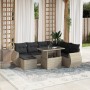 Gartensofa 8-teilig und Kissen synthetisches Rattan grau von , Gartensets - Ref: Foro24-3268702, Preis: 625,88 €, Rabatt: %