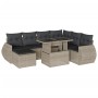 Set de sofás de jardín 8 pzas y cojines ratán sintético gris de , Conjuntos de jardín - Ref: Foro24-3268702, Precio: 611,99 €...