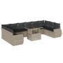 Gartensofa 11-teilig und Kissen synthetisches Rattan grau von , Gartensets - Ref: Foro24-3268782, Preis: 835,24 €, Rabatt: %