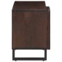 Solid mango wood TV stand in brown, 80x34x46 cm by , CD and DVD storage - Ref: Foro24-377511, Price: 95,99 €, Discount: %