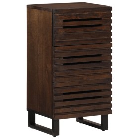 Solid brown mango wood sideboard 40x34x75 cm by , Lockers and storage cabinets - Ref: Foro24-377551, Price: 136,99 €, Discoun...