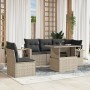 Gartensofa 6-teilig und Kissen synthetisches Rattan grau von , Gartensets - Ref: Foro24-3267912, Preis: 495,74 €, Rabatt: %