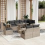 Set muebles jardín 9 pzas y cojines ratán sintético gris claro de , Conjuntos de jardín - Ref: Foro24-3268042, Precio: 712,01...