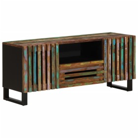 Mueble de TV madera maciza de acacia 100x34x46 cm de , Almacenamiento para CD y DVD - Ref: Foro24-377508, Precio: 135,50 €, D...