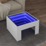 Coffee table with Infinity LED white 50x50x30 cm by , Coffee table - Ref: Foro24-847602, Price: 85,11 €, Discount: %