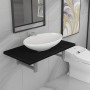 Set of 2-piece black ceramic bathroom furniture by , Bathroom furniture - Ref: Foro24-279335, Price: 80,86 €, Discount: %