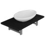 Set of 2-piece black ceramic bathroom furniture by , Bathroom furniture - Ref: Foro24-279335, Price: 80,86 €, Discount: %