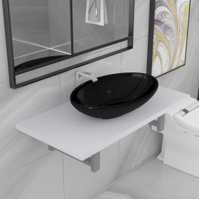 Conjunto de muebles de baño 2 piezas cerámica blanco de , Muebles de baño - Ref: Foro24-279340, Precio: 82,52 €, Descuento: %