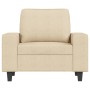 Armchair with stool cream fabric 60 cm by , Sofas - Ref: Foro24-3201145, Price: 239,62 €, Discount: %