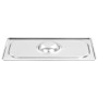 Stainless steel Gastronorm 1/3 tray covers, set of 4 units. by , Bucket lids for steam tables - Ref: Foro24-50898, Price: 26,...