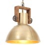 Round industrial hanging lamp 25 W brass 30 cm E27 by , Lamps - Ref: Foro24-320533, Price: 61,99 €, Discount: %