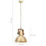 Round industrial hanging lamp 25 W brass 30 cm E27 by , Lamps - Ref: Foro24-320533, Price: 61,99 €, Discount: %