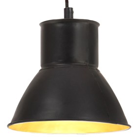 Round black hanging lamp 25 W 17 cm E27 by , Lamps - Ref: Foro24-320573, Price: 26,99 €, Discount: %