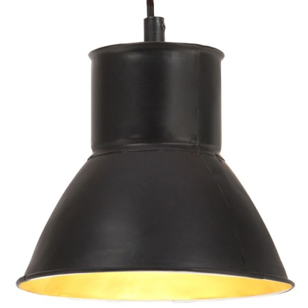 Round black hanging lamp 25 W 17 cm E27 by , Lamps - Ref: Foro24-320573, Price: 27,13 €, Discount: %