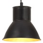 Round black hanging lamp 25 W 17 cm E27 by , Lamps - Ref: Foro24-320573, Price: 27,13 €, Discount: %