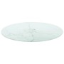 Tablero de mesa diseño mármol vidrio templado blanco Ø50x0,8 cm de , Tableros para mesas - Ref: Foro24-322247, Precio: 27,99 ...