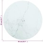 White tempered glass marble design tabletop Ø50x0.8 cm by , Table tops - Ref: Foro24-322247, Price: 27,99 €, Discount: %