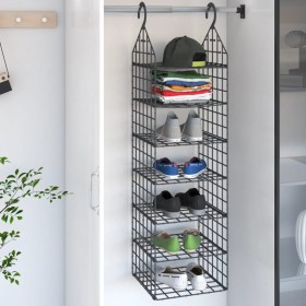 Hanging shelf for closet with 7 shelves by , Dresser Organizers and Bar Hangers - Ref: Foro24-344375, Price: 38,99 €, Discoun...