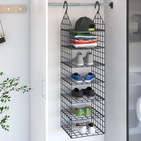 Hanging shelf for closet with 7 shelves by , Dresser Organizers and Bar Hangers - Ref: Foro24-344375, Price: 42,08 €, Discoun...