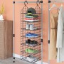 Hanging shelf for closet with 7 shelves by , Dresser Organizers and Bar Hangers - Ref: Foro24-344375, Price: 42,08 €, Discoun...