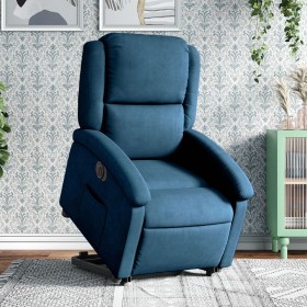 Sillón eléctrico reclinable elevable de terciopelo azul de , Sillones - Ref: Foro24-3204332, Precio: 317,99 €, Descuento: %