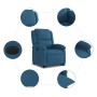 Sillón eléctrico reclinable elevable de terciopelo azul de , Sillones - Ref: Foro24-3204332, Precio: 318,35 €, Descuento: %