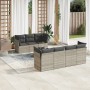 Set de sofás de jardín 8 pzas y cojines ratán sintético gris de , Conjuntos de jardín - Ref: Foro24-3249121, Precio: 614,44 €...