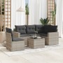 Garden sofa set 6 pieces and gray synthetic rattan cushions by , Modular outdoor sofas - Ref: Foro24-3251319, Price: 442,98 €...