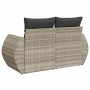 Garden sofa with cushions, 2 seats, light gray synthetic rattan by , Outdoor sofas - Ref: Foro24-366186, Price: 185,51 €, Dis...