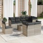 Set muebles jardín 9 pzas y cojines ratán sintético gris claro de , Conjuntos de jardín - Ref: Foro24-3249781, Precio: 703,70...