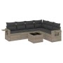 Garden sofa set 7 pieces with light gray PE rattan cushions by , Garden sets - Ref: Foro24-3252559, Price: 522,88 €, Discount: %