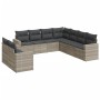 Set muebles jardín 9 pzas y cojines ratán sintético gris claro de , Sofás modulares de exterior - Ref: Foro24-3251489, Precio...