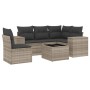 Garden sofa set 6 pieces and gray synthetic rattan cushions by , Garden sets - Ref: Foro24-3254919, Price: 469,01 €, Discount: %