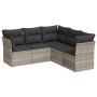 Garden sofa set and cushions 5 pieces light gray synthetic rattan by , Garden sets - Ref: Foro24-3217622, Price: 390,98 €, Di...