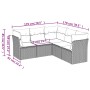 Garden sofa set and cushions 5 pieces light gray synthetic rattan by , Garden sets - Ref: Foro24-3217622, Price: 390,98 €, Di...